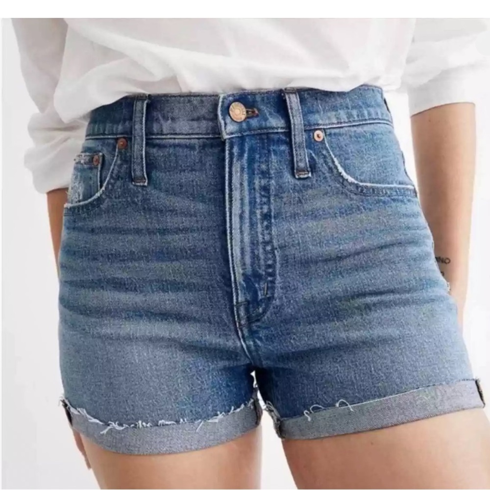 Madewell high rise denim shorts